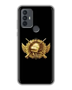 Чехол для TCL 30E с картинкой «PUBG — оранжевый градиент»