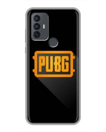 Чехол для TCL 30E с картинкой «PUBG — рамка лого»