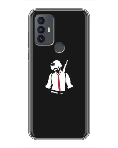 Чехол для TCL 30E с картинкой «PUBG — силуэт воина»