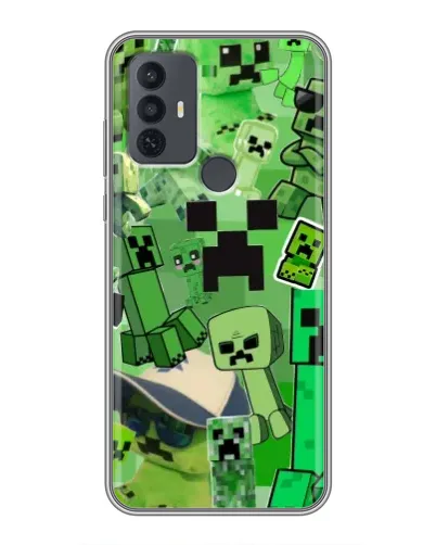 Чехол для TCL 30E с картинкой «Криперы Minecraft» Чехол для TCL 30E с картинкой «Криперы Minecraft»