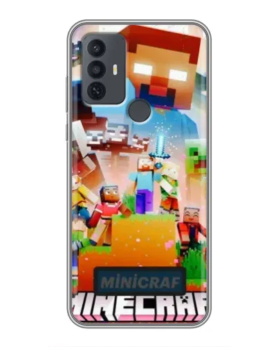 Чехол для TCL 30E с картинкой «Minecraft герои игры» Чехол для TCL 30E с картинкой «Minecraft герои игры»