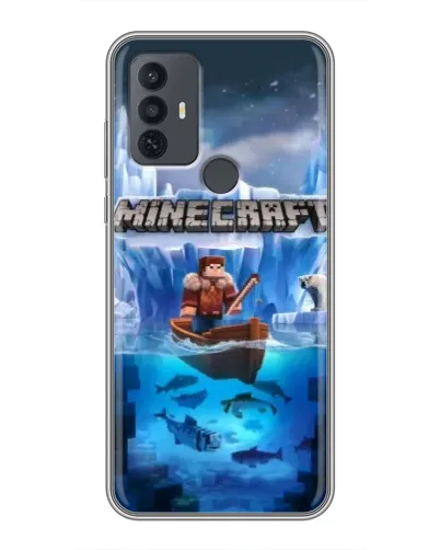 Чехол для TCL 30E с картинкой «Minecraft ледяной мир» Чехол для TCL 30E с картинкой «Minecraft ледяной мир»