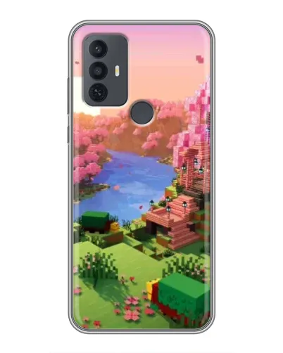 Чехол для TCL 30E с картинкой «Розовое дерево Minecraft» Чехол для TCL 30E с картинкой «Розовое дерево Minecraft»