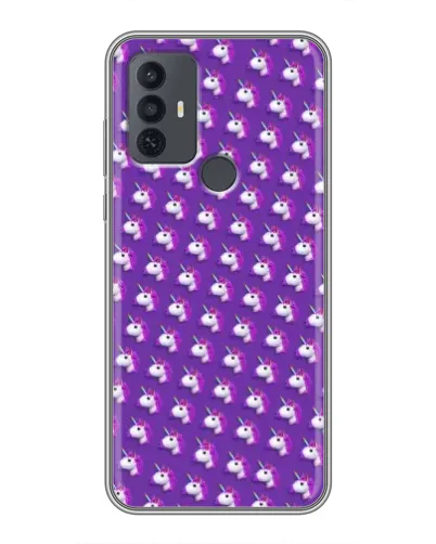 Чехол для TCL 30E с картинкой «Единороги на фиолетовом» Чехол для TCL 30E с картинкой «Единороги на фиолетовом»