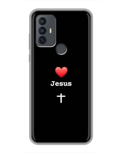 Чехол для TCL 30E с картинкой «Сердце - Jesus» Чехол для TCL 30E с картинкой «Сердце - Jesus»