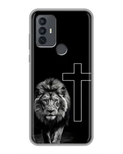 Чохол для TCL 30E з картинкою «Лев та Хрест»