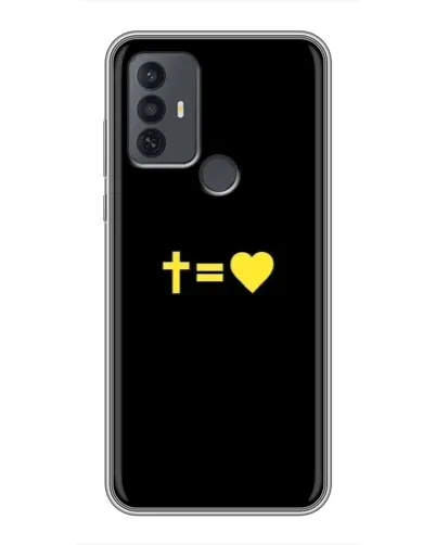 Чехол для TCL 30E с картинкой «Сердце и Крест» Чехол для TCL 30E с картинкой «Сердце и Крест»