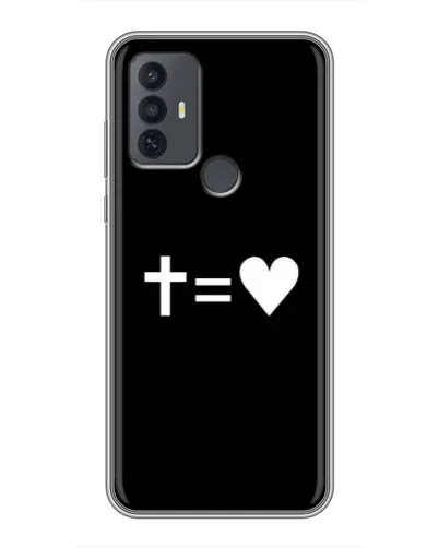 Чехол для TCL 30E с картинкой «Крест и Сердце» Чехол для TCL 30E с картинкой «Крест и Сердце»