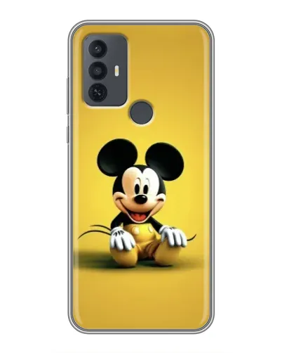 Чехол для TCL 30E с картинкой «Микки на желтом»