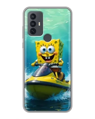 Чехол для TCL 30E с картинкой «Спанч Боб на гидроцикле» Чехол для TCL 30E с картинкой «Спанч Боб на гидроцикле»