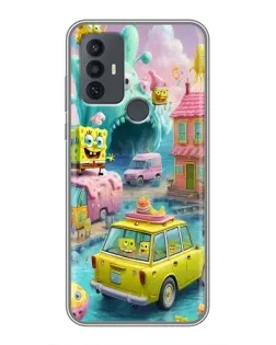 Чехол для TCL 30E с картинкой «Монстр-трак приключения»