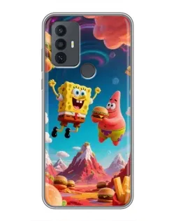 Чехол для TCL 30E с картинкой «Космический фастфуд»
