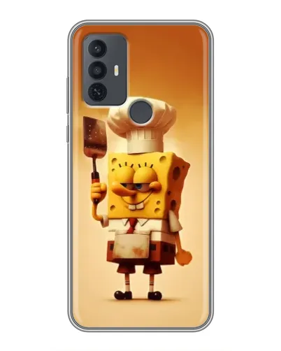 Чехол для TCL 30E с картинкой «Губка Боб повар» Чехол для TCL 30E с картинкой «Губка Боб повар»
