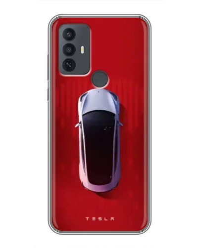 Чехол для TCL 30E с картинкой «Tesla Top View»