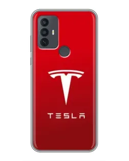 Чехол для TCL 30E с картинкой «Tesla Red Classic»