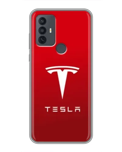 Чехол для TCL 30E с картинкой «Tesla Red Classic»