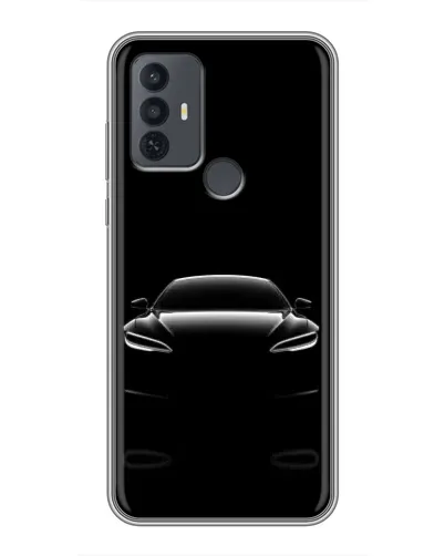Чехол для TCL 30E с картинкой «Силуэт Tesla Night»