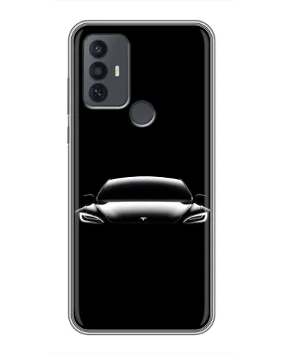 Чехол для TCL 30E с картинкой «Фары Tesla Night»