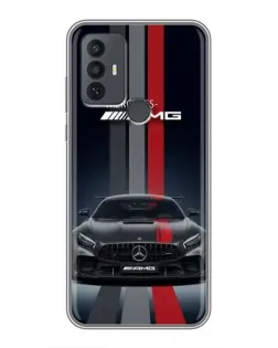 Чехол для TCL 30E с картинкой «Mercedes — белый карбон» Чехол для TCL 30E с картинкой «Mercedes — белый карбон»