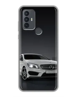 Чехол для TCL 30E с картинкой «Mercedes AMG GT Silver»
