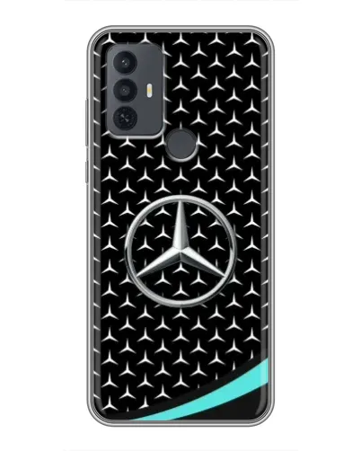 Чехол для TCL 30E с картинкой «Mercedes — бирюзовый акцент» Чехол для TCL 30E с картинкой «Mercedes — бирюзовый акцент»