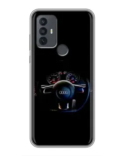 Чехол для TCL 30E с картинкой «Салон Audi — руль» Чехол для TCL 30E с картинкой «Салон Audi — руль»