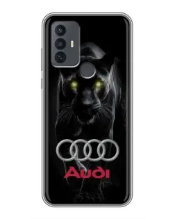 Чехол для TCL 30E с картинкой «Пантера и Audi»