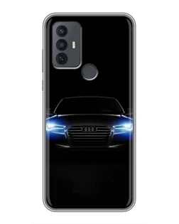 Чехол для TCL 30E с картинкой «Audi в неоне»