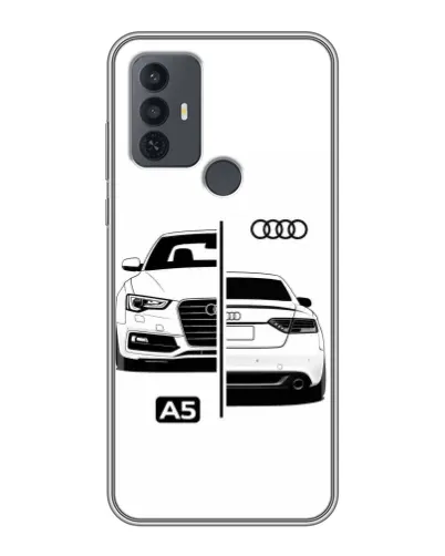 Чехол для TCL 30E с картинкой «Audi — контрастный дизайн» Чехол для TCL 30E с картинкой «Audi — контрастный дизайн»