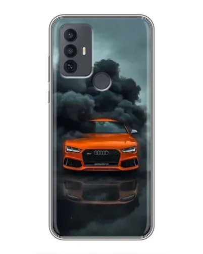 Чехол для TCL 30E с картинкой «Audi в облаках дыма» Чехол для TCL 30E с картинкой «Audi в облаках дыма»