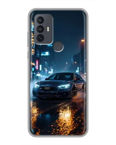Чехол для TCL 30E с картинкой «Ночной город и Audi» Чехол для TCL 30E с картинкой «Ночной город и Audi»