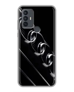 Чехол для TCL 30E с картинкой «Audi — абстрактные кольца»