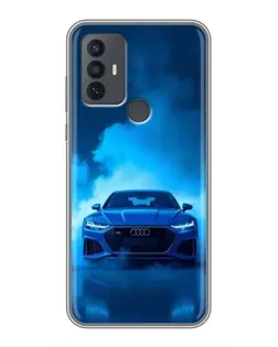 Чехол для TCL 30E с картинкой «Audi — голубая энергия»