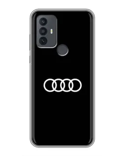 Чехол для TCL 30E с картинкой «Audi White Logo»