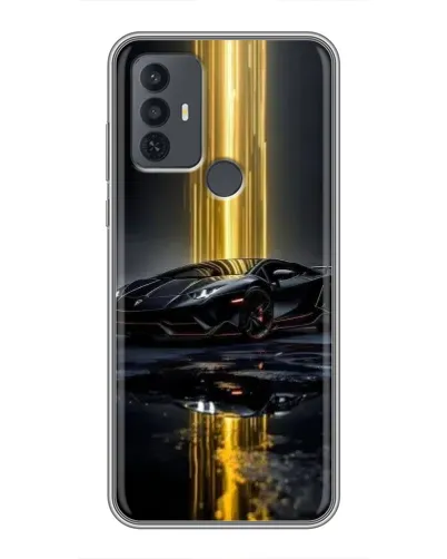 Чехол для TCL 30E с картинкой «Ночной Lamborghini драйв»