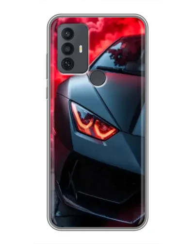 Чехол для TCL 30E с картинкой «Lamborghini красное сияние»