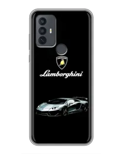 Чехол для TCL 30E с картинкой «Логотип Lamborghini классика»