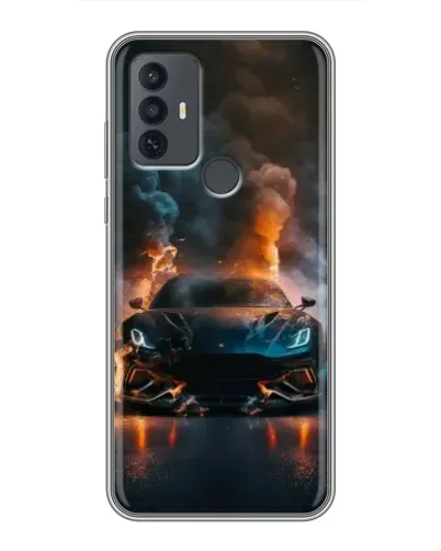 Чехол для TCL 30E с картинкой «Lamborghini дымная эстетика»