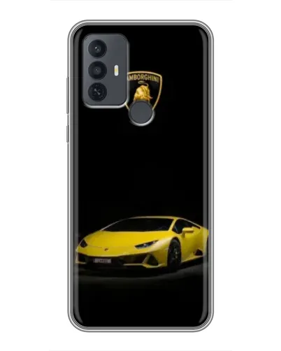 Чехол для TCL 30E с картинкой «Lamborghini желтый акцент»