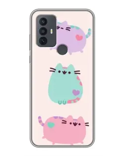 Чехол для TCL 30E с картинкой «Pusheen трио» Чехол для TCL 30E с картинкой «Pusheen трио»