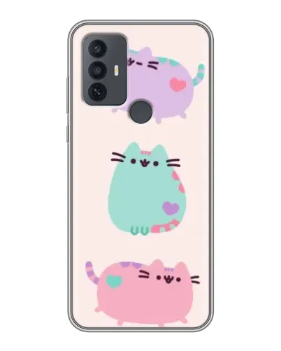 Чехол для TCL 30E с картинкой «Pusheen трио» Чехол для TCL 30E с картинкой «Pusheen трио»