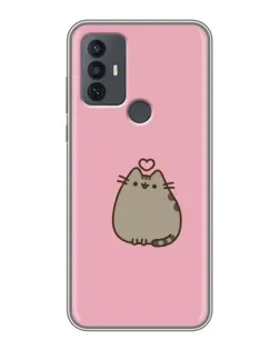 Чехол для TCL 30E с картинкой «Pusheen сердце»