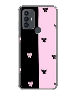 Чехол для TCL 30E с картинкой «Контрастные банты»