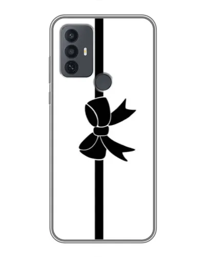Чехол для TCL 30E с картинкой «Вертикальный бант»