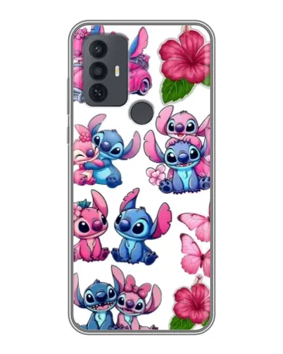 Чохол для TCL 30E з картинкою «Стікери Stitch та Angel» Чохол для TCL 30E з картинкою «Стікери Stitch та Angel»