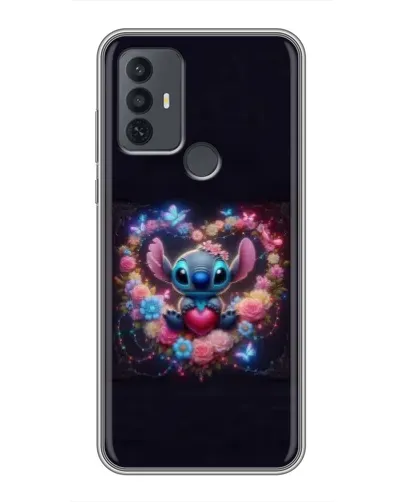 Чохол для TCL 30E з картинкою «Stitch у квітах» Чохол для TCL 30E з картинкою «Stitch у квітах»