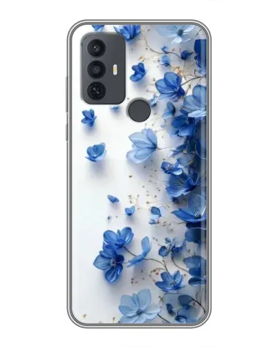 Чехол для TCL 30E с картинкой «Голубой цветочный каскад» Чехол для TCL 30E с картинкой «Голубой цветочный каскад»