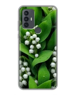 Чехол для TCL 30E с картинкой «Ландыши в зелени»