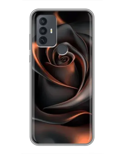 Чехол для TCL 30E с картинкой «Шелковая черная роза» Чехол для TCL 30E с картинкой «Шелковая черная роза»