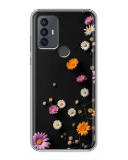 Чехол для TCL 30E с картинкой «Цветочная композиция»